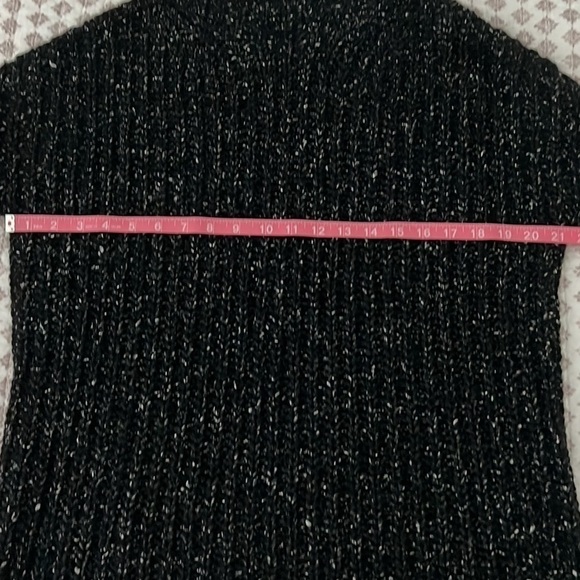 Frye Rollneck Sweater Jet Black Marled Wool Blend Oversized Turtleneck Size XS - Picture 10 of 12